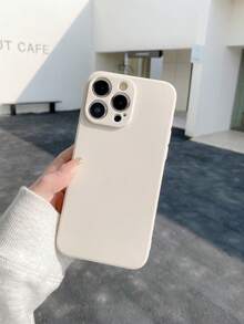 米色直边防震材质手机壳适用于 Apple 17/ 17 Pro/ 17 Pro Max/ Air/16/15/14/13、S25 Ultra/S24 Ultra/S23 Ultra/A07/A17、Redmi、VIVO、OPPO - 米色 - 查看 5