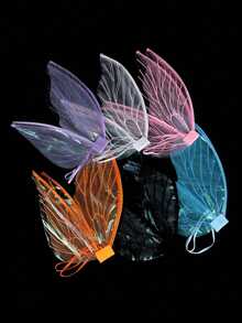1pc Fairy Wings For Party Stage Performance, Butterfly Wings Decoration For Brazil Carnival, Festival Events Halloween - Black - View 2