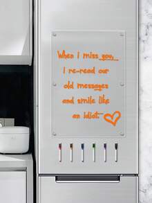 1 Set Large 6-Hole Message Board, Magnetic Acrylic Fridge Magnets, Reusable Dry Erase Calendar, A3 Weekly Meal Planner, Acrylic Magnetic Weekly Planner Board, Transparent Erasable Writing Board, Large Reinforced Acrylic Memo Board, Reusable Writing Board (Includes 6 Whiteboard Markers) - Transparent - View 11