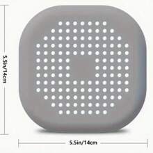 10/5/1pcs Silicone Hair Drain Catcher, Non-Electric Suction Power Hair Filter For Shower, Bath Tub And Kitchen Sink, Square Shape Easy To Clean Hair Collector Back To School