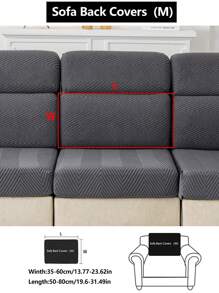 1 pieza Funda de sofá elástica resistente a las manchas y salpicaduras con cobertura total para cojín de asiento de sofá, lavable a máquina, anti polvo y suciedad, apta para sofás en forma de L y de 1/2/3/4 plazas en dormitorio/sala de estar, apto para mascotas
