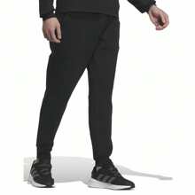 Adidas Men's New Black Sports Pants Loose Casual Cuff Trousers