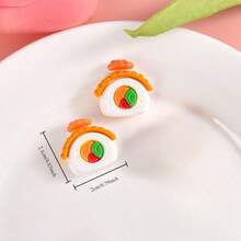 12pcs Cartoon Sushi Theme Fridge Magnets Set, Cute Funny Caviar Sushi, Salmon Sushi Decorative Refrigerator Magnets, Decorative Whiteboard & Refrigerator Sticker Magnets, Cute Office & Kitchen Utensils For Home Decor, Christmas & New Year Gifts - Multicolor - View 6