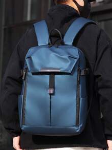 Large Capacity Men's Functional Backpack Fits Laptop - Multicolor - View 6