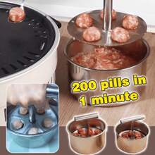1pc Stainless Steel Meatball Maker Tool, Easy DIY Meatballs, Fish Balls, Cookies, Ice Cream, Ideal For Home And Restaurant Kitchen, Durable Kitchen Utensils, Meatball Maker