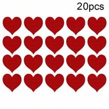 10/20/50/100pcs Mini Heart Shaped Cutlery Holder/Utensil Bags, Felt Heart Cutlery Sets With Napkin And Rose Flower Clips, Perfect Choice For Holidays, Weddings, Anniversaries, Birthday Parties To Create A Romantic Ambiance, Dining Table Decor