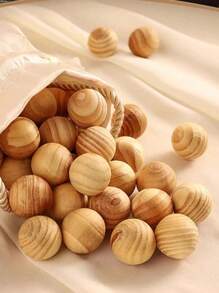 10pcs Natural Camphor Balls, Cedar Fragrance Home Closet Moth Repellent, Anti-Mold & Anti-Insect For Bathroom