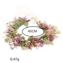 1 pieza Corona de flores estilo bohemio Guirnalda diadema floral, para boda y ocasiones, para vacaciones junto al mar