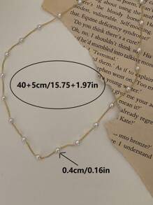 Biokia 1 buc. Colier decorativ de perle artificiale