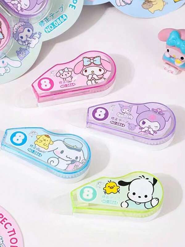 Sanrio Sanrio High-Quality Correction Tape, Essential For Students To Correct Mistakes, Full Of Ins Style; Both Beauty And Practicality; Exclusive For Students Back To School
