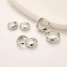 Trio Of Drop Earrings In 925 Silver And 18k Gold With Hypoallergenic Coating - Silver - View 5