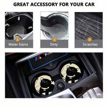 2 pièces Dessous de verre pour tasse de voiture avec motif mignon, tapis de tasse de voiture , séchage rapide et antidérapant