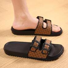 Pantuflas casuales para hombres, sandalias ligeras y cómodas de correa deslizable para verano y playa