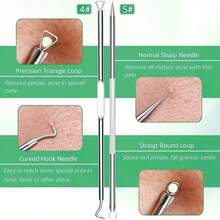 3-Speed Blackhead Remover Pore Cleaner, USB Rechargeable Adult Facial Pore Cleansing Kit, Multi-Functional Cleaning Tool - Acne Removal Tool + Women Blackhead Extractor - Gold - View 5