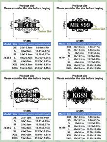 1pc Personalized Metal House Number, Custom Home Address Number Sign, House Number Plate, Wall Art, Housewarming, Birthday, Thanksgiving/Mother's Day/Father's Day, Personalized Gift For Family/Friends - Multicolor - View 5