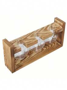 Plant Terrarium With Wooden Frame, Heart-Shaped Clear Glass Vase Hydroponic Plant Propagation Station Flowerpot Air Plant Vase For Home Office Decoration Home Decor Room Decor Flower Vase - Multicolor - View 3