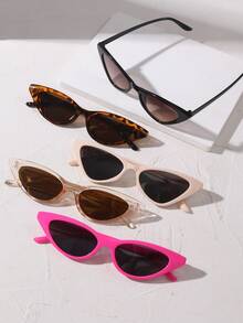 5 Pieces Of Fashionable And Personalized Cat-Eye Versatile Combination Set Glasses - Multicolor - View 2