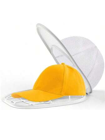 1/2 pièces Cage de nettoyage pour capuchon de machine à laver, laveuse de capuchon avec sac en maille, capuchon de nettoyage/cage de protection de nettoyage pour casquette de baseball, convient pour le nettoyage de différents types de chapeaux