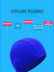 1pc 2025 Summer Must-Have New Premium Nylon Swimming Cap - Chlorine Resistant Suitable Breathable High Elastic Unisex Swimming Cap - Close Fit, Suitable For Pond And Beach Swimming,