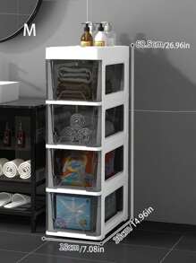 1 Stück schmaler Badezimmer Schubladenregal-Organizer, Schmaler Schubladentyp Lückenfüller für Toilettenartikel und Kosmetik