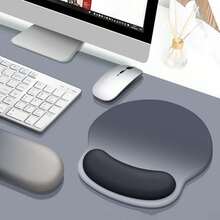 Ergonomic Mouse Pad With Wrist Rest - Soft Memory Foam, Non-Slip Silicone Base, Comfortable For Long Computer Work, Desktop Accessory