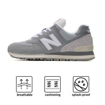 New Balance 574 Serie Laufschuhe, Niedrig geschnitten, Stoßabsorbierend, für Herren und Damen, Outdoor Kurzdistanzlaufen, Fitnesstraining, täglicher Pendelverkehr, U574BKR-D