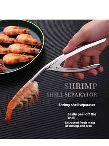 1 件不锈钢虾剥皮器和去筋工具，厨房虾筋去除器，适用于厨房、餐厅、海鲜摊 - 銀色 - 查看 9