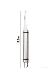 1 件不锈钢虾剥皮器和去筋工具，厨房虾筋去除器，适用于厨房、餐厅、海鲜摊 - 銀色 - 查看 5