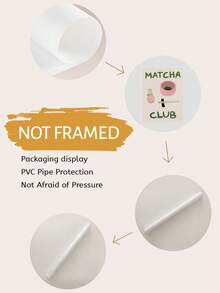 1张极简抹茶俱乐部海报，装饰海报，精美厨房墙饰，抹茶爱好者礼物，可打印海报，无框