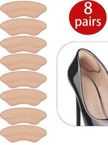 4 Pairs/8 Pairs Of Anti Wear Shoe Lip Prints, Heel Pad With Half Size To Prevent Slipping And Blistering, Shoe Heel Half Size Insole With Anti Drop Feature, Suitable For Loose Shoes And Heel Pads, Suitable For Men And Women With Oversized Shoes. The Filling Improves The Fit And Comfort Of The Shoe, Preventing Slipping And Blistering Of The Heel - Nhiều màu - Xem 2