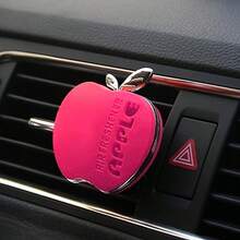 1pc Apple Shaped Car Air Freshener, With Floral Fragrance - Decorative Vent Clip Design, Includes Scented Refill, Suitable For Vehicle Interior Accessories, Car Air Freshener | Apple Shape Durable Air Freshener (Random Letter Style) - one-size - View 3