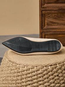 WHDXY Women's Flat Solid Color Pointed Toe Loafers, Comfortable Casual Office Work Shoes, Season-Round - Apricot - View 8