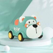 婴儿乙烯塑料可爱卡通动物惯性车可咬耐摔玩具车