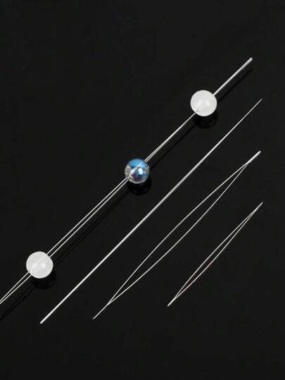 10 pièces d'aiguilles à perles en acier inoxydable, fil de perles de couleur pratique, aiguilles incurvées à gros œil pour la fabrication de bijoux DIY, outils d'artisanat de bracelet et de collier conviviaux pour les débutants, aiguilles à perler | accessoires d'artisanat | outils d'artisanat durables, fournitures de fabrication de bijoux