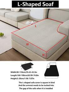 1件装四季通用弹力沙发套，防水防滑加厚沙发座垫套，可机洗，浅灰色，宠物友好，适用于卧室和客厅的L型及1/2/3/4座沙发，绒面面料 - 淺灰色 - 查看 14
