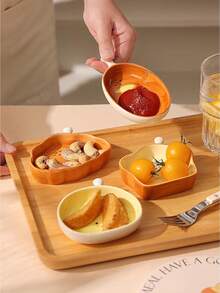 1 件面包形陶瓷蘸酱盘、酱汁盘、家用调味盘、精致优质酱油、醋碟、学校用品 - 彩色 - 查看 4