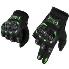 Spring And Summer Touchscreen Compatible Motorcycle Gloves - Durable Polyester, Knitted Design With Hook And Loop Closure, Shatterproof Hard Shell Protection, Great For Riding And Off-Road Adventures.