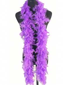 1 pieza Boa de plumas de pavo para mujer, para fiestas de cumpleaños, Halloween, Navidad, manualidades DIY, carreras de caballos, té, Año Nuevo, etc. Accesorios de disfraz de festival, accesorios de Halloween