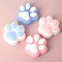 Jouet squishy de grande taille mignon de 6 cm/2,36 pouces en forme de patte de chat. Super doux et compressible, idéal pour le soulagement du stress. Expédié au hasard avec ou sans fourrure.