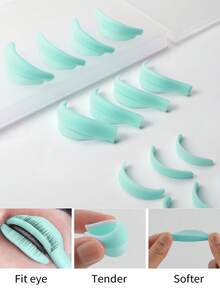 14Pcs 7 Sizes Hot Lash Lift Rods,Lash Lift Shield For Eyelash Perming,Upper And Lower Lash Lift Pads For Salon And Home Use. - Green - View 5