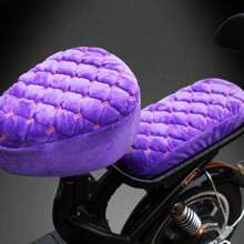1pc Winter Electric Bike Warm Seat Cover, Thickened Thermal Lined Universal Moped Motorcycle Bicycle Seat Cushion