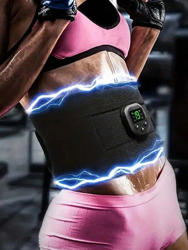 Massageador elétrico de cintura, cinto de exercícios, cinto de massagem corporal portátil, exercício de braço, quadril, perna, cintura, corpo inteiro, capacidade da bateria: 150mAh