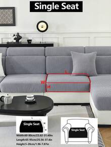 1 Vỏ bọc ghế sofa co giãn mọi mùa, Vỏ bọc đệm ghế sofa chống trượt tối giản hiện đại, vải dày, che phủ toàn bộ, Vỏ bảo vệ ghế sofa chống bụi, chống bẩn, có thể giặt bằng máy, Thích hợp cho phòng ngủ, văn phòng, phòng khách, ghế sofa hình chữ L và ghế 1/2/3/4 chỗ ngồi, Vỏ bảo vệ đồ nội thất bằng vải nhung - Màu xám trăng - Xem 16