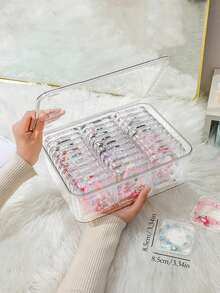 1/2pcs Desktop Storage Box, Flip-Top Phone Case Storage Box, Dust-Proof Drawer Storage Box, Teaware Organizer Box, Includes 6pcs Drawer Organizer Boxes, Suitable For Fridge Storage, Accessories Organizer, Kitchen Tools, Cosmetics Organizer, Back To School Supplies, Includes 5pcs Bracelet Display Box, Tarnish & Dust Proof