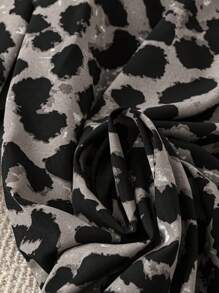 优雅休闲春夏秋豹纹裤，彰显气质 - 淺灰色 - 查看 4