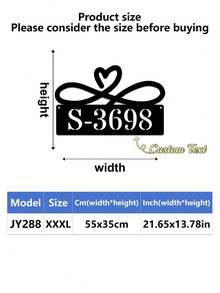 1pc Personalized Metal House Number, Custom Home Address Number Sign, House Number Plate, Wall Art, Housewarming, Birthday, Thanksgiving/Mother's Day/Father's Day, Personalized Gift For Family/Friends - Multicolor - View 21