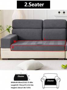 1 pieza Funda de sofá elástica resistente a las manchas y salpicaduras con cobertura total para cojín de asiento de sofá, lavable a máquina, anti polvo y suciedad, apta para sofás en forma de L y de 1/2/3/4 plazas en dormitorio/sala de estar, apto para mascotas