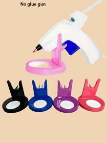 4 piezas/2 piezas/1 pieza Base de plástico soporte para pistola de silicona caliente, accesorio para herramientas de manualidades, reparación del hogar y almacenamiento DIY