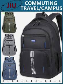 Multi-Pocket Backpack Men Purse, Can Hold 15.6-Inch Computer Bag, Lightweight School Bag, Large-Capacity Travel Bag, Commuter Convenient Day Bag, Multi-Functional Book Bag, For Students, Junior High School, High School, Business Trip, Travel Vacation, Daily Commuting, Outdoor Sports, Holiday Gifts, Birthday Gifts School Backpack - Multicolor - View 2