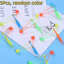 5Pcs/10Pcs Plastic Hand Shake Rattle Ball, Hand Shake Noise Double Rattle Ball, Stress Relief Casual Small Toy, Desktop Decor Ornament, Birthday Gift, Festival Party, Suitable As Small Gift